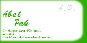 abel pak business card